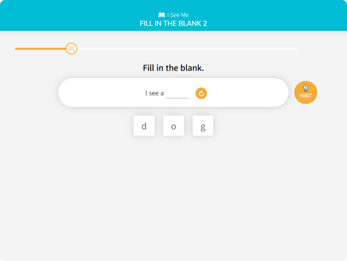 FILL IN THE BLANK 빈칸 채우기 화면